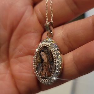 Beautiful Virgen de Guadalupe Necklace  Virgen Católica